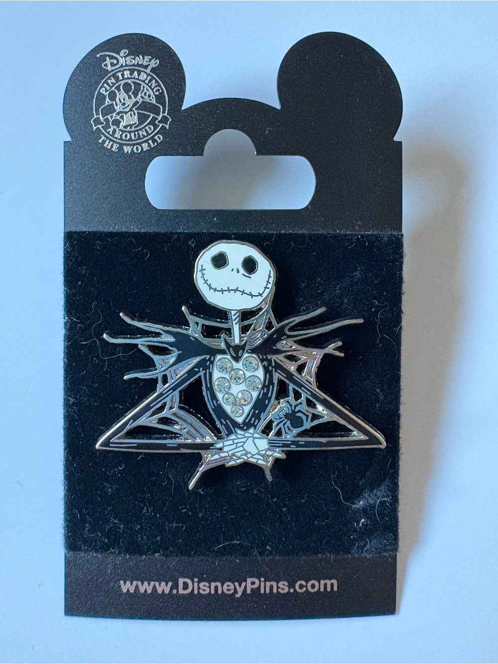 Disney Jack Skellington Crystal Heart Brooch - 2007